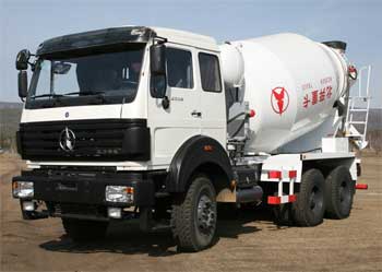 Автобетоносмеситель ND5255BJ 6х4 технология Mercedes BEIFANG BENCHI (North Benz) Китай